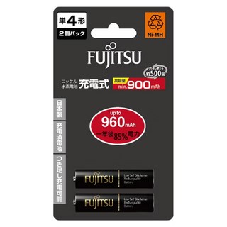 FUJITSU 富士通 充電電池 HR-4UTHC AAA/4號 低自放電 1.2V, 2個, 1組