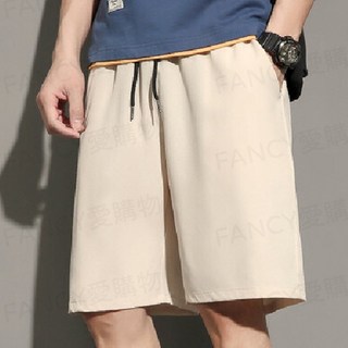 FANCY LIFE 冰絲透氣短褲, 抗皺垂順 無束縛感, XL, 卡其色