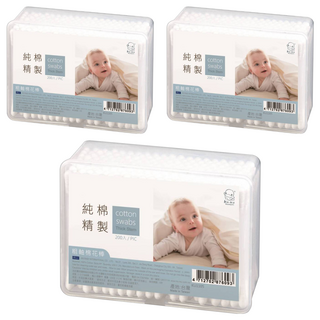 KU.KU Duckbill 酷咕鴨 粗軸棉花棒, 200支, 3盒