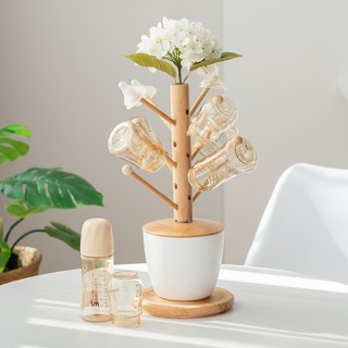 플라팜 뉴코코맘 플라워 젖병 건조대 수국 꽃, 단품, 화이트