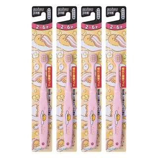 EBiSU 惠百施 兒童牙刷 一般毛 3歲以上, 蛋黃哥, 1入, 4支