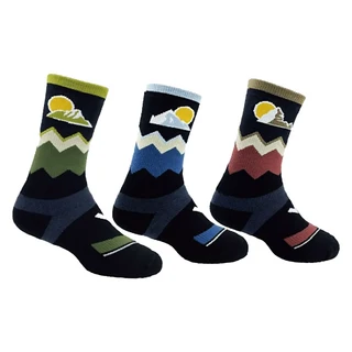 woawoa【日出百岳插圖款】極致速乾羊毛登山襪-M-3入組, 1入, Black