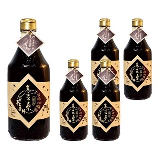 黑豆桑 天然極品古早金豆醬油 傳統工藝, 550ml, 5瓶
