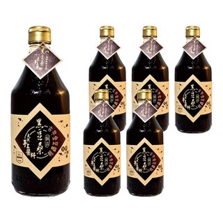 黑豆桑 天然古早金豆醬油 550ml 適用於沾、炒、醃、拌, 6瓶