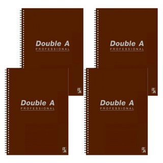 Double A B5線圈筆記本 辦公室系列, 咖啡色, 4本