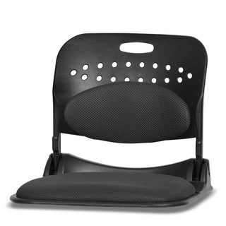 Folding Plus Back 大腰靠折疊和室椅, 黑色