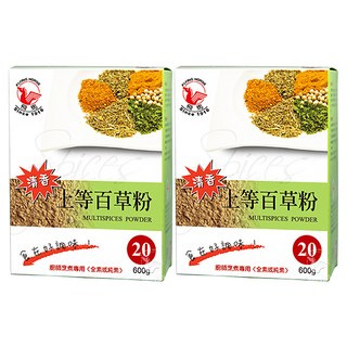 飛馬上等百草粉 台灣產 多種中藥香辛料調和, 600g, 2盒
