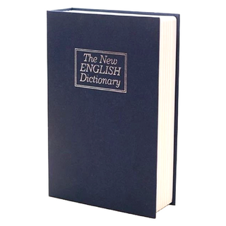 書本保險箱 小(17.5 x 11.7 x 5.3cm) 1入, 黑色/藍色 隨機出貨