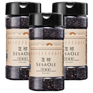 SesaONE 芝初 淺焙黑芝麻粒, 105g, 3罐