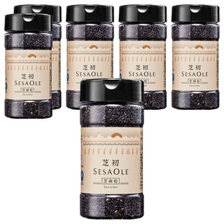 SesaONE 芝初 淺焙黑芝麻粒, 105g, 6罐
