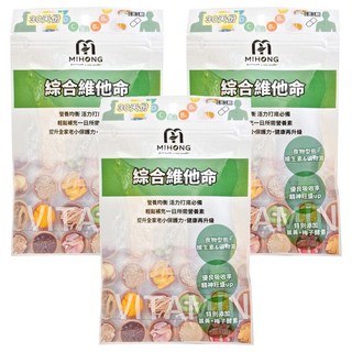 MIHONG 米鴻生醫 綜合維他命, 30顆, 500mg, 3包