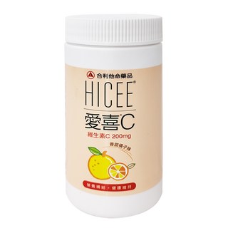合利他命 HICEE愛喜 維生素C 口嚼錠 香甜橘子味, 60顆, 200mg, 1盒