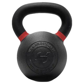 HOLD STRONG ELITE 系列 鑄鐵壺鈴 Iron Kettlebell, 黑色 + 紅色, 4kg, 1個