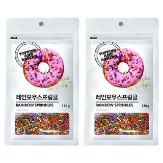 큐원 레인보우 스프링클, 130g, 2개