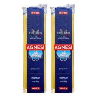 AGNESI 天使髮絲義大利麵, 500g, 義大利精選品質, 2包
