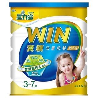 Fernleaf 豐力富 WIN 4號資穎兒童奶粉 含鈣 維生素D 添加益生元, 1.5kg, 1罐