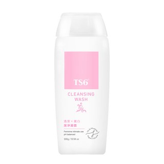 TS6 潔淨凝露，女性私密護理，益生菌萃取，大馬士革玫瑰香氛，pH弱酸性，嫩滑飽滿, 300g, 1瓶