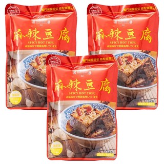 和秋 麻辣豆腐 450g -純正漢方中藥材熬煮 非基因改造板豆腐 真空包裝 常溫保存, 3包