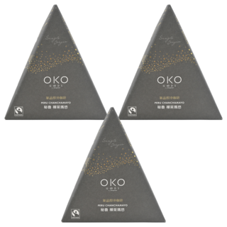 OKO 生態綠 單品即沖咖啡 秘魯禪茶瑪悠, 100% 阿拉比卡咖啡豆, 公平貿易, 台灣製造, 2.5g, 8包, 3盒
