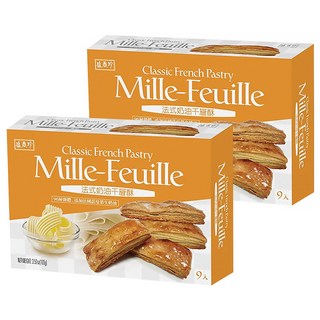 盛香珍 法式奶油千層酥 9入, 100g, 2盒