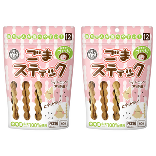 和寓良品 北海道小麥芝麻棒 12個月以上適用, 黑芝麻, 60g, 2包