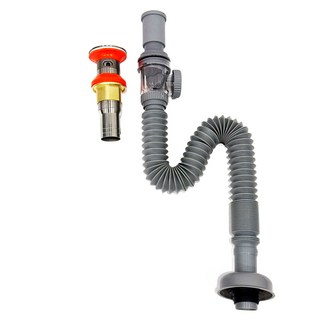 Saenghwalkkumim 洗手檯排水管彈跳式存水彎配件, 灰色