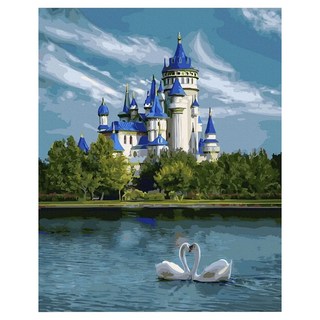 ArtLife 藝術生活 數字油畫DIY DT054 40 x 50cm, 天鵝堡, 1個