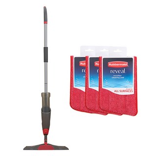 러버메이드 리빌 스프레이맙 밀대청소기 + 청소물통 + 극세사패드 3p, 1세트