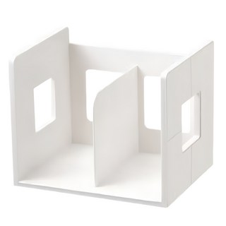 FAmILyLIFE 生活 簡約風雙分隔桌面書架 A-393, 簡約白