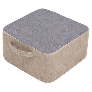 Mega 加高手提亞麻方形坐椅(坐墊 厚墊 增高 可拆洗) (上部灰色), 灰色, 1個