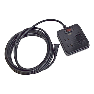 MAX STAR 太星電工 一開四插動力軟線, 5m, 顏色隨機, 1條