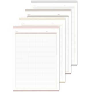 어반 모눈 노트패드 A4 4종세트 A, 선셋로즈 + 무드베이지 + 이지브라운 + 어반그레이, 1세트