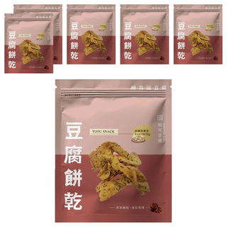 明月豆腐 豆腐餅乾 梅粉, 150g, 6包