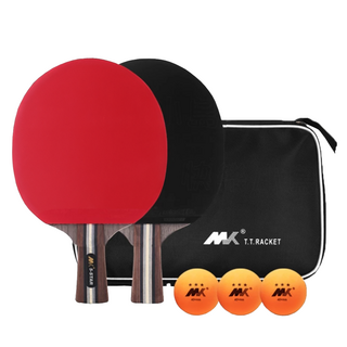 MK 5星 2球拍 + 3顆球 + 1球拍包套裝 533g 2支, 1組