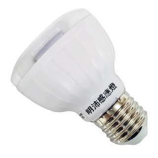 明沛 2W LED紅外線感應燈, E27螺紋銅頭, 適用於110V電壓, 1個