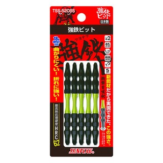 新龜 Sunflag 強鐵金牛角起子頭 TSS-52085 PH2 x 85mm 耐用不易磨損, 5支