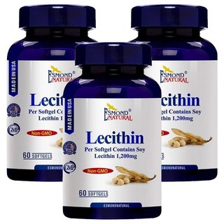 ESMOND NATURAL 愛司盟 大豆卵磷脂軟膠囊, 60顆, 1.7g, 3罐