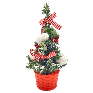桌上型迷你聖誕樹 Set 2個, 紅色, 不適用, 1組