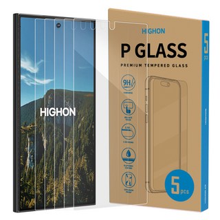 HIGHON 9H P 玻璃強化玻璃手機螢幕保護貼 5p 套, 1組
