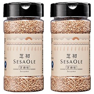 SESAOLE 芝初 淺焙白芝麻粒, 105g, 2罐
