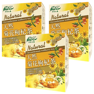 茂格生機 天然菊花枸杞茶, 6g, 8包, 3盒