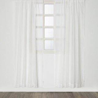 HOLA 和樂家居 伊登小紋理落地窗紗, 瓷石白