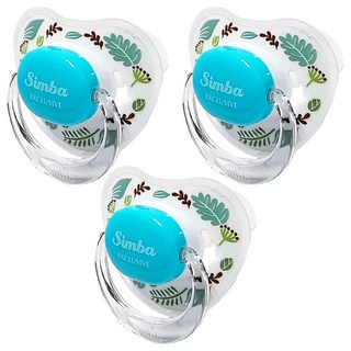 Simba 小獅王辛巴 蘿蔓拇指安撫奶嘴 較大, 6個月以上, 天藍色, 3個