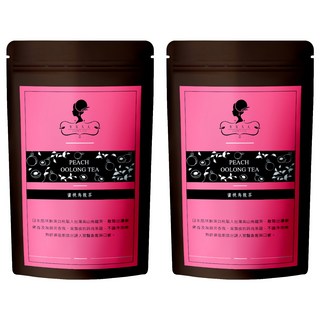 午茶夫人 蜜桃烏龍茶包, 台灣高山烏龍茶, 0.4大卡, PET三角茶包, 2.5g, 8包, 2袋
