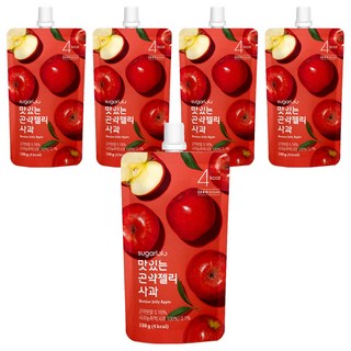 sugarlolo INTAKE 蒟蒻果凍飲 蘋果風味 韓國原裝進口, 150g, 5包