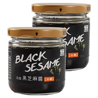 東和製油 石磨黑芝麻醬 (冰糖), 添加冰糖提味更加順口, 冷壓初榨工法, 保留芝麻香氣與營養, 無防腐劑, 180g, 2罐