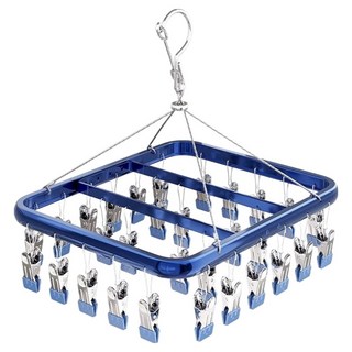 Couselect 鋁合金多夾曬衣夾 30夾 防滑防風晾衣架/襪子夾/內衣褲夾/晾衣夾, 極光藍, 1個