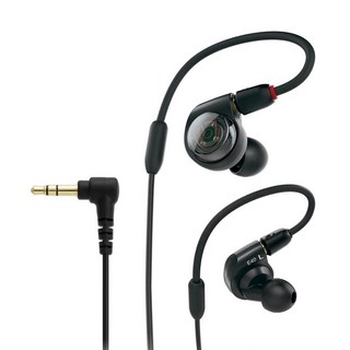 audio-technica 鐵三角 動圈單體耳塞式監聽耳機 原廠保固, ATH-E40, 黑色