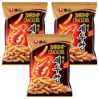 NONGSHIM 農心 蝦味條 辣味, 75g, 3包