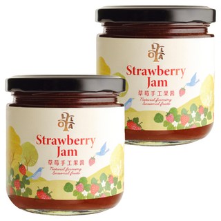 LOLA 蘿拉 手工草莓果醬 天然農場季節水果, 250g, 2罐